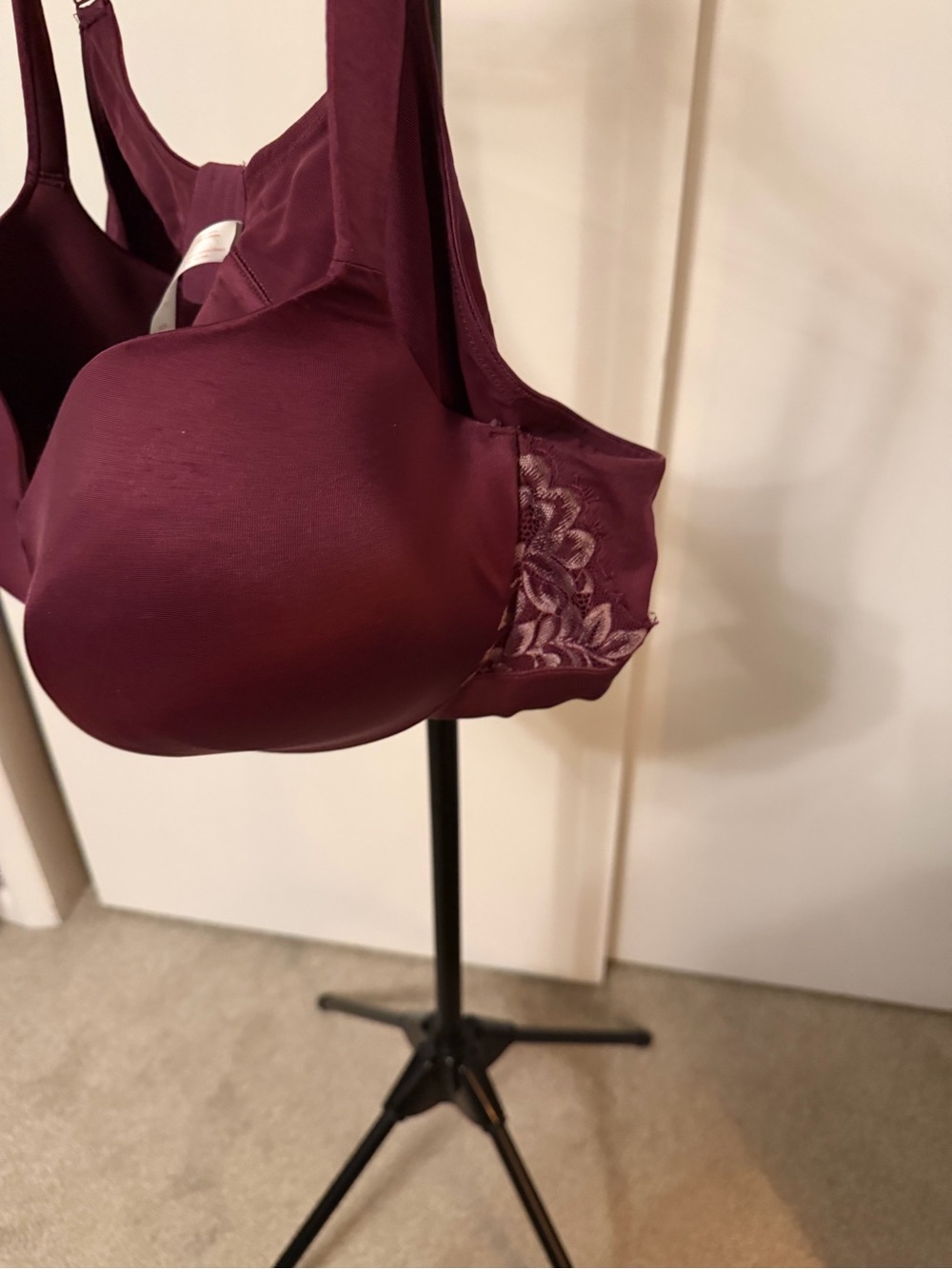 Cacique Smooth Full-Coverage Bra in Deep Plum - Picture 2 of 4